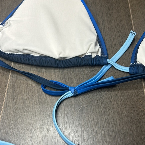 Triangle Gradient Blue Low Cut Bikini Women size M - Picture 10 of 14